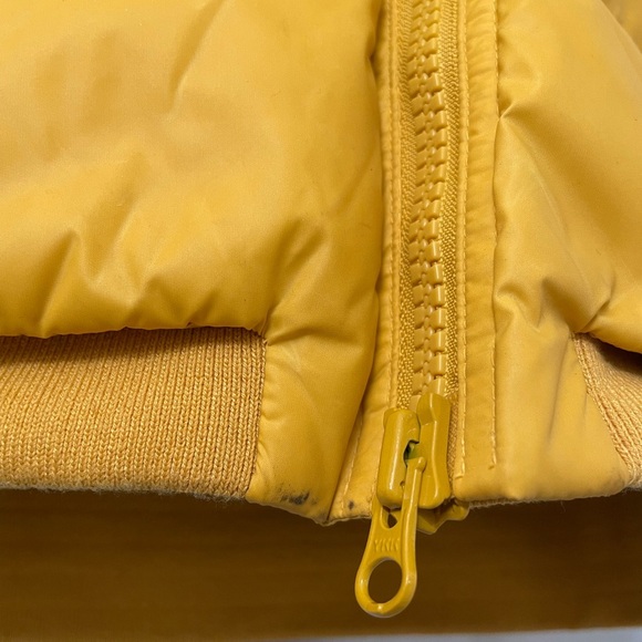 True Religion mustard yellow vest with detachable hood size medium - Picture 3 of 9